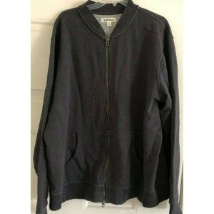 Goodthreads Men's Fleece Bomber, Charcoal Heather